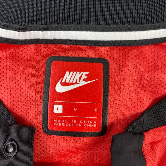 Nike Shirt Men's Large Fits like Medium Red Tech Fleece Blade Collar 846871 602 - Picture 4 of 9